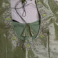 Pastel Green  Tissue Silk Maggam Aari Net Blouse - 