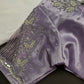 Pastel Purple Lavender Tissue Silk Maggam Aari Net Blouse - 