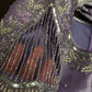 Pastel Purple Lavender Tissue Silk Maggam Aari Net Blouse - 