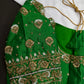 Green Silk Maggam Aari Work Blouse - 