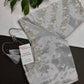 Silver  Silk Maggam Aari Pearl Work Blouse - 