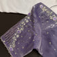 Crepe lavender Net Silver Pearl Work Blouse - 