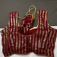 Sleevless Sequins Work Maroon Red Blouse - 