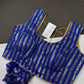 Sleevless Sequins Work Blue Blouse - 