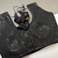 Sleevless Sequins Work Black Blouse - 