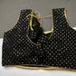 Sleevless Sequins Work Black Blouse - 