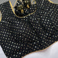 Sleevless Sequins Work Black Blouse - 