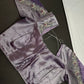 Pastel Purple Lavender Tissue Silk Maggam Aari Net Blouse - 