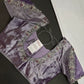 Pastel Purple Lavender Tissue Silk Maggam Aari Net Blouse - 