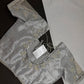 Silver Tissue Silk Maggam Aari Net Blouse - 