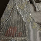 Silver Tissue Silk Maggam Aari Net Blouse - 