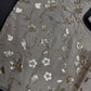 Beige Gold Sequins Embroidery Silk Blouse - 