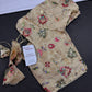 Beige Gold Sequins Multi Color Embroidery Silk Blouse - 