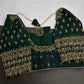 Green Silk Maggam Aari Work Blouse - 
