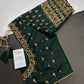 Green Silk Maggam Aari Work Blouse - 