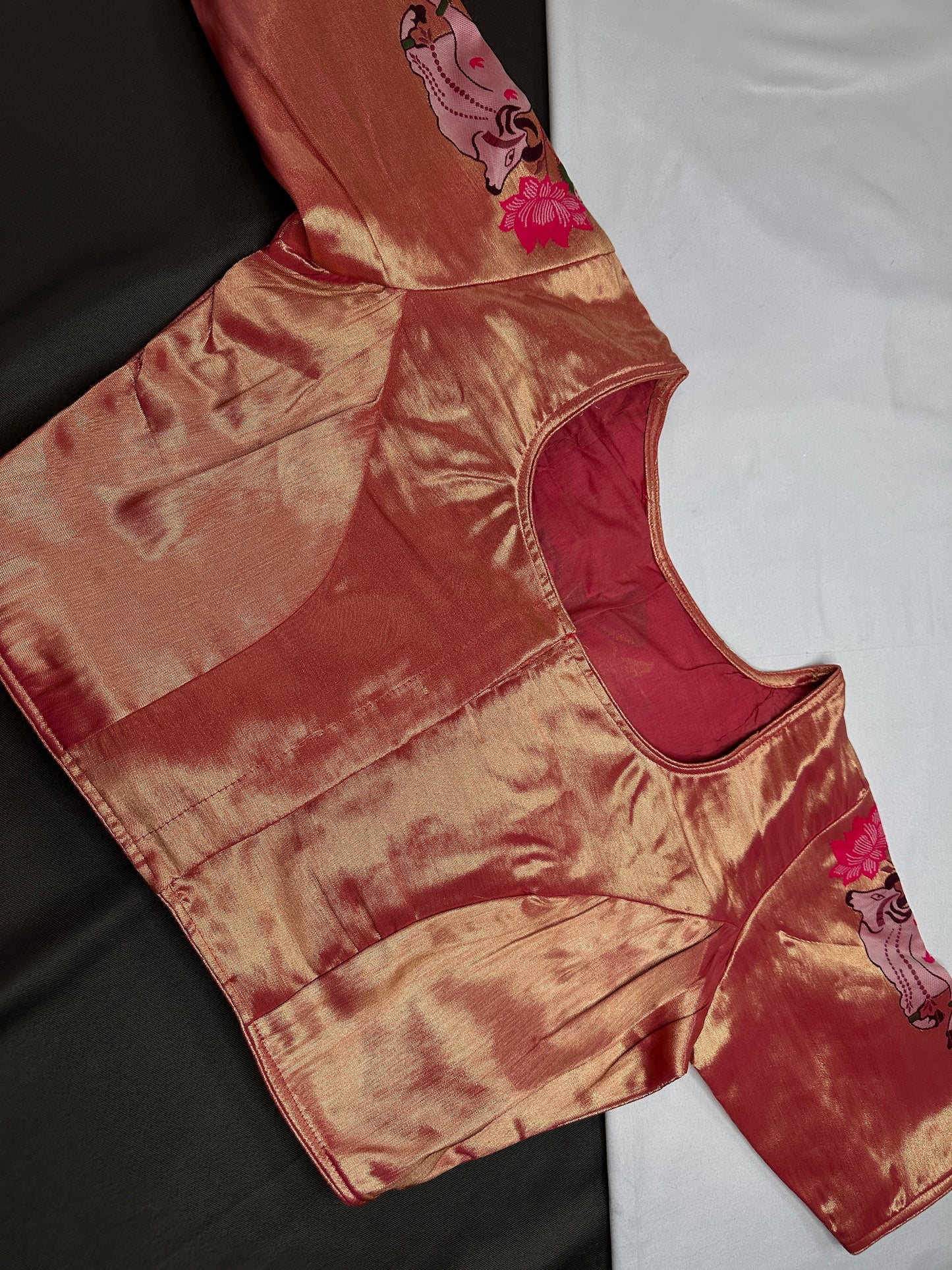 Pink Pichwai Pure Painthani Blouse - 
