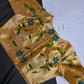 Yellowish Gold Pure Painthani Blouse - 