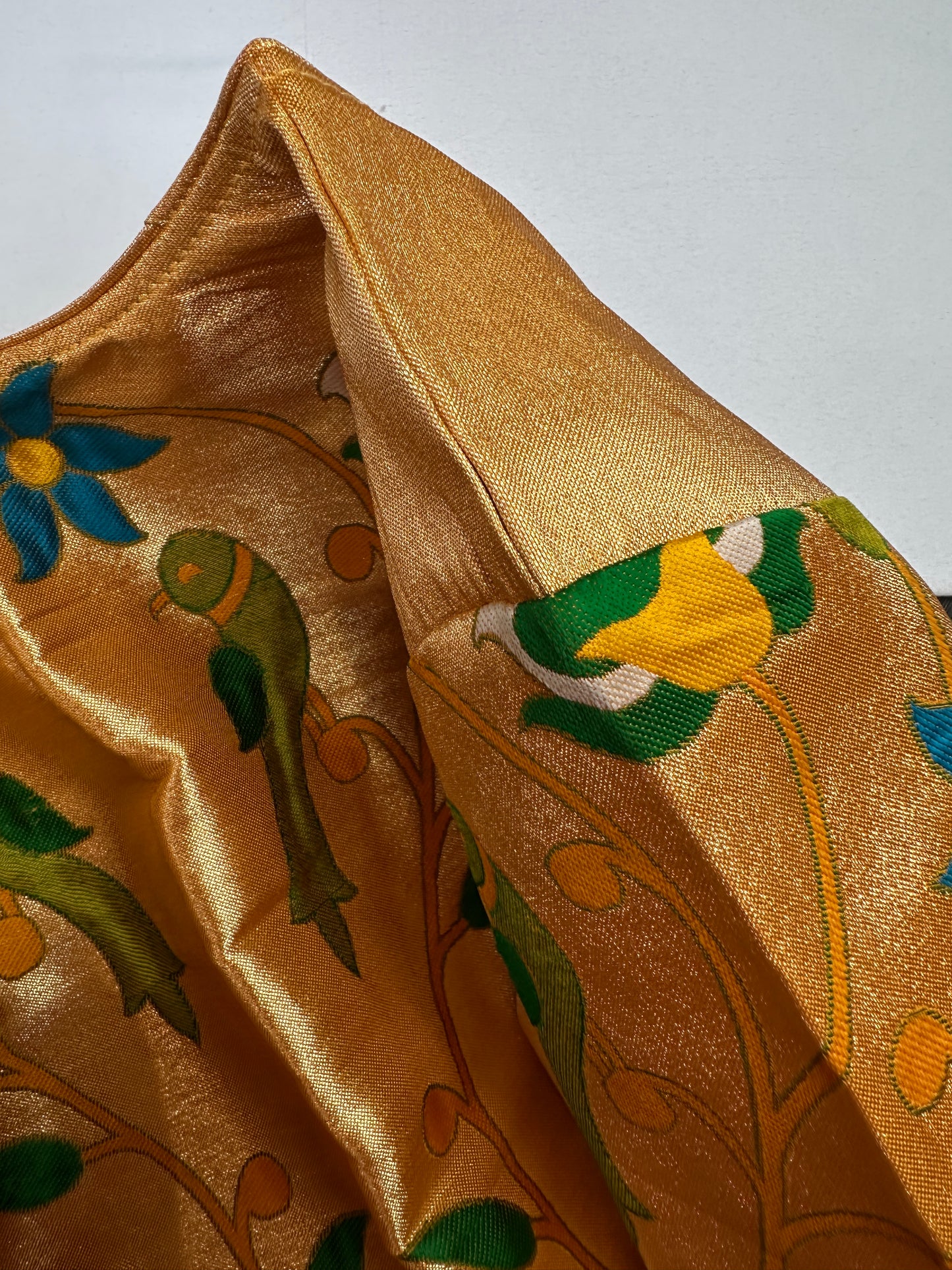 Yellowish Gold Pure Painthani Blouse - 