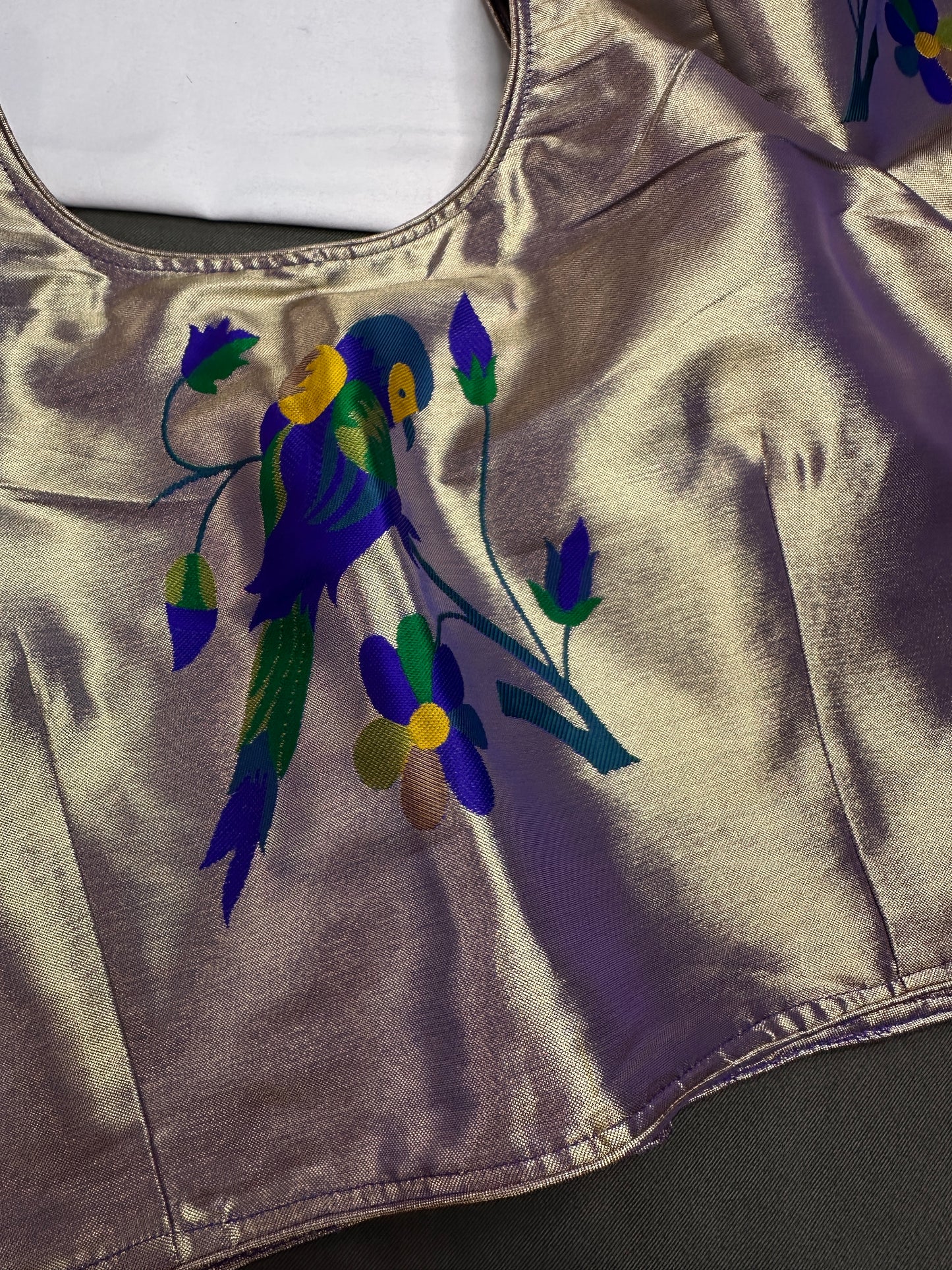 Purple Pure Painthani Blouse - 