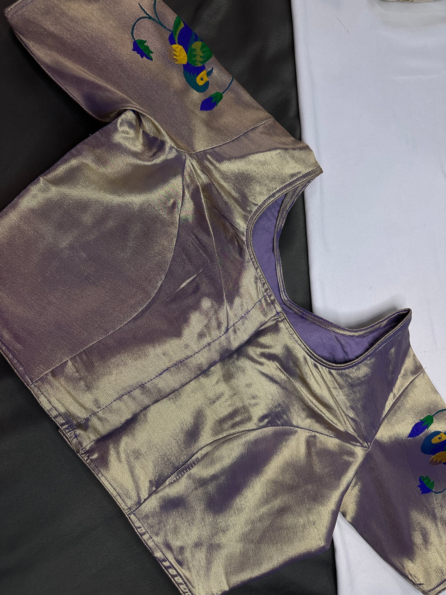 Purple Pure Painthani Blouse - 