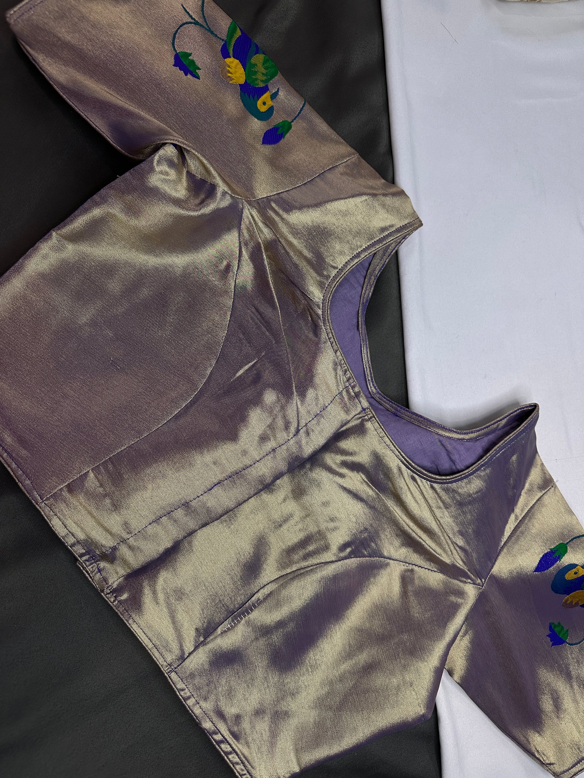 Purple Pure Painthani Blouse - 