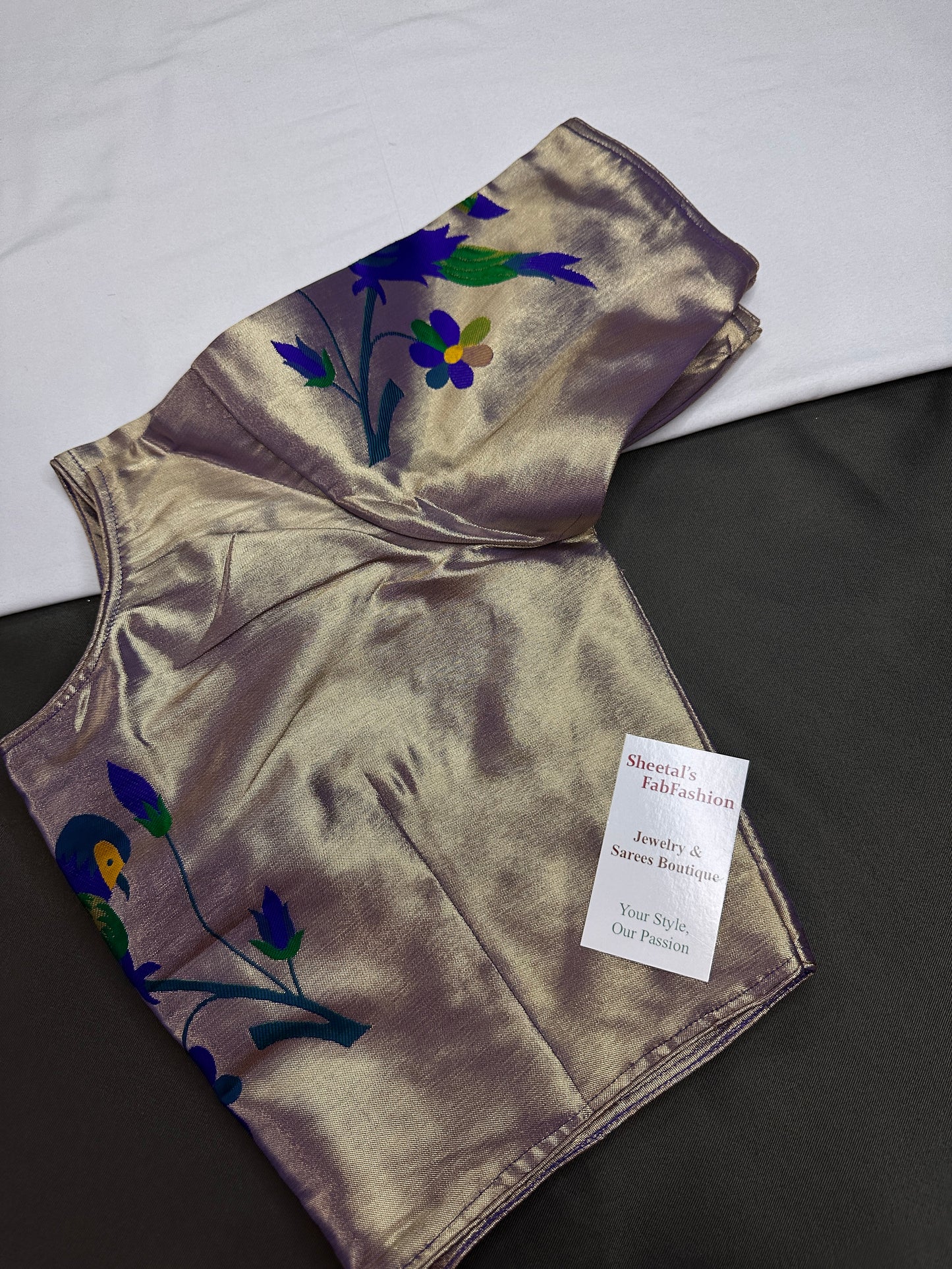 Purple Pure Painthani Blouse - 