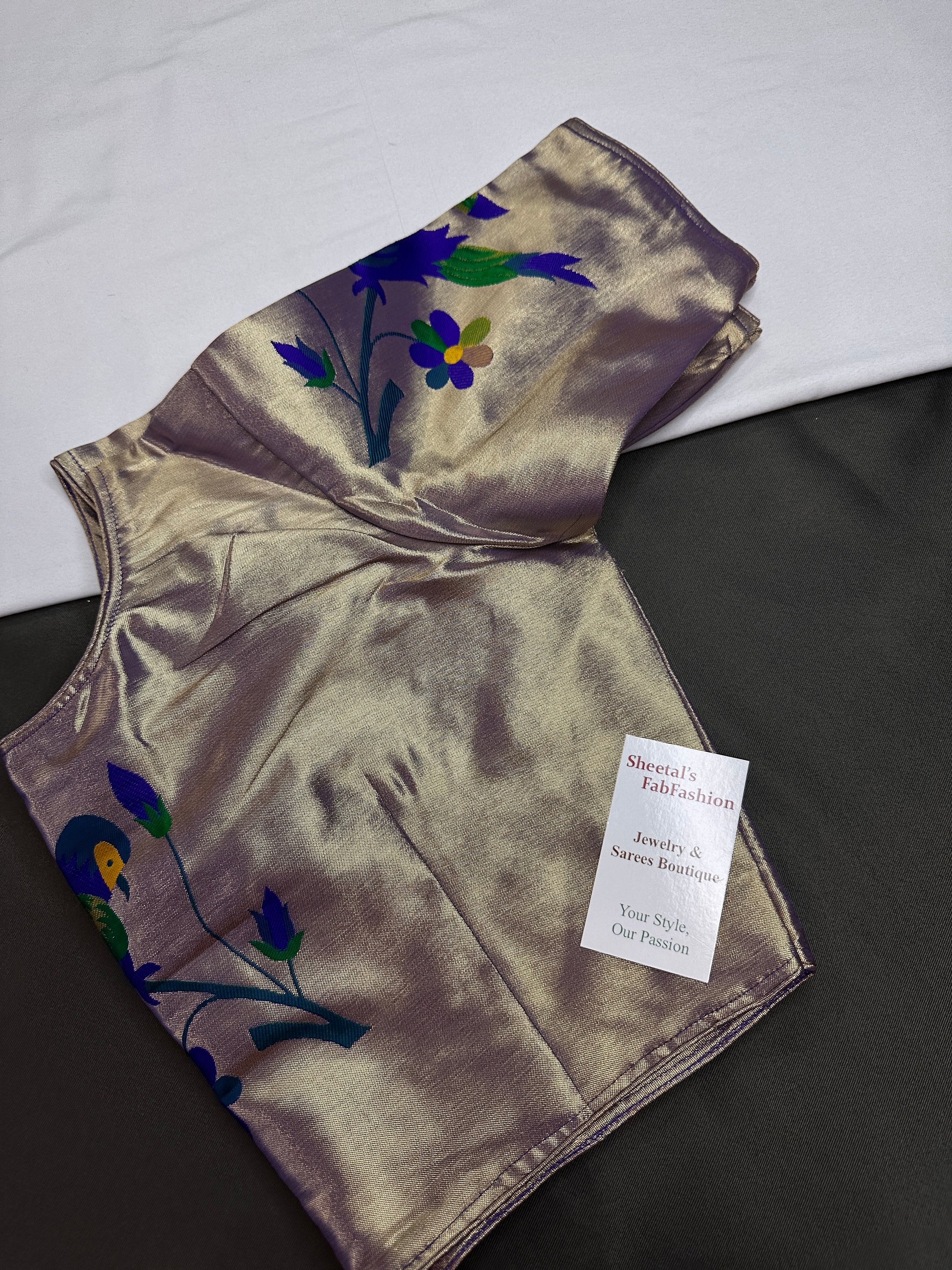 Purple Pure Painthani Blouse - 