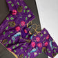 Purple Kalmarkari Sequins Blouse - 
