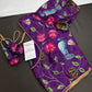 Purple Kalmarkari Sequins Blouse - 