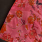 Pink Floral Silk Sequins Blouse - 