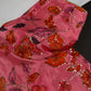 Pink Floral Silk Sequins Blouse - 