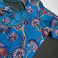 Blue  Silk Kalamkari Sequins Blouse - 