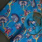 Blue  Silk Kalamkari Sequins Blouse - 