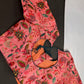 Peachish Pink Silk Kalamkari Sequins Blouse - 