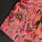 Peachish Pink Silk Kalamkari Sequins Blouse - 