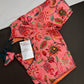 Peachish Pink Silk Kalamkari Sequins Blouse - 