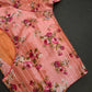 Peachish Pink Silk Kalamkari Sequins Blouse - 