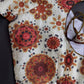 Beige Silk Kalamkari Sequins Blouse - 