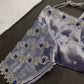 Purple Blue Tissue Silk Maggam Aari Net Blouse - 