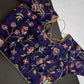 Purple Tissue Silk Embroidery Work Blouse - 