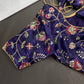 Purple Tissue Silk Embroidery Work Blouse - 