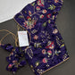 Purple Tissue Silk Embroidery Work Blouse - 