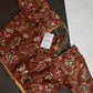 Brown Tissue Silk Embroidery Work Blouse - 