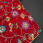 Red Pen  Kalmkari Silk Embroidery Work Blouse - 