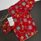Red Pen  Kalmkari Silk Embroidery Work Blouse - 