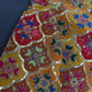 Mustard Multi Color Silk Sequins Work Blouse - 