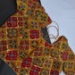 Mustard Multi Color Silk Sequins Work Blouse - 