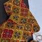 Mustard Multi Color Silk Sequins Work Blouse - 