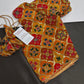 Mustard Multi Color Silk Sequins Work Blouse - 