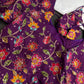 Purple Multi Color Pen Kalamakari Ready Made Blouse - 